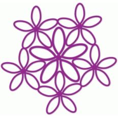 outlined flower circle