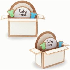 rectangle box card-baby onesie