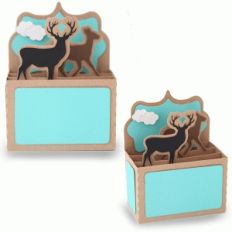 rectangle box card-deer