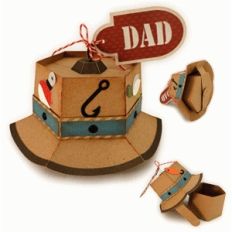 fishing 3d bucket hat favor box