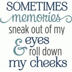 sometimes memories sneak out eyes phrase