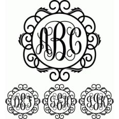 monogram script wire frame
