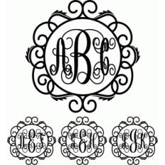 monogram script 2 wire frame