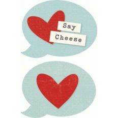 say cheese speech bubble