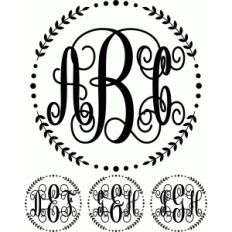 monogram script 2 vine