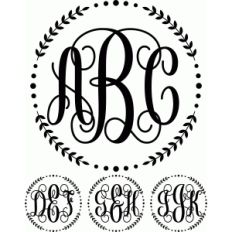 monogram script vine