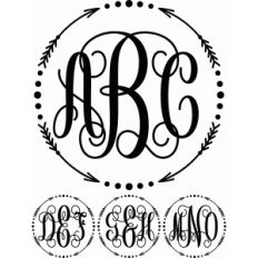 monogram script arrow