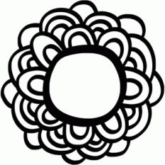 doodle flower photo frame