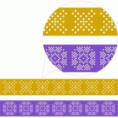 stylized embroidery flower borders