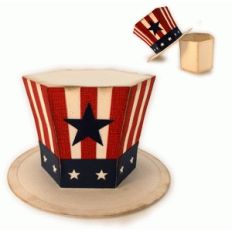 uncle sam 3d top hat box