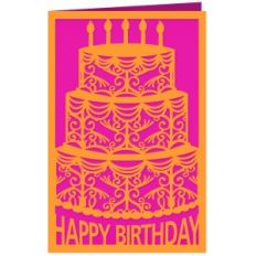 fancy birthday cake card