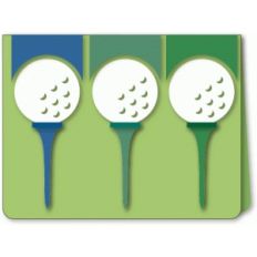golf ball tee trio a6 card
