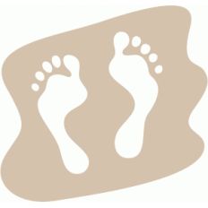 sandy footprints