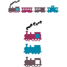 choo choo train 4 carriages set