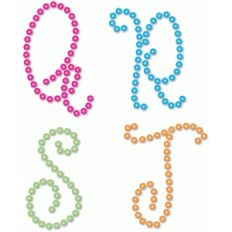 rhinestone monogram qrst