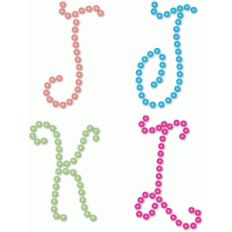 rhinestone monogram ijkl