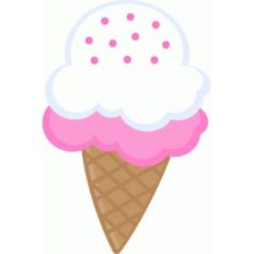 ice cream cone with sprinkles