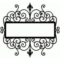 wrought iron rectangle frame