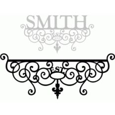 wrought iron family name sign