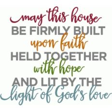 may this house be firmly built phrase