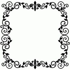 fleur de lis vine frame