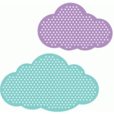 set of 2 polka dot clouds