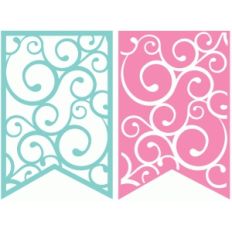 swirly flourish banners set