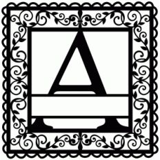 wrought iron vine initial a