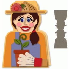 gardener gal a7 shaped card