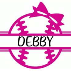 girls split softball monogram