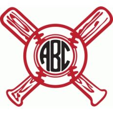 round softball monogram