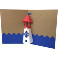 lighthouse pop up card