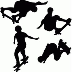 skateboarder set