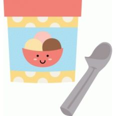 ice cream tub and scoop