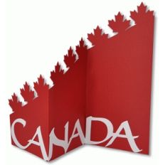canada day accordion card or decoration