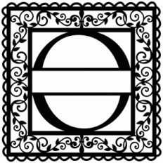 wrought iron vine initial o