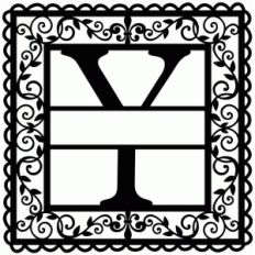 wrought iron vine initial y