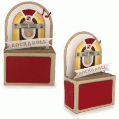 juke box music rectangle box card