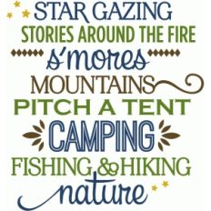 camping mountains word list