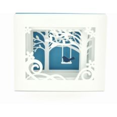 5x7 shadow box card bluebird