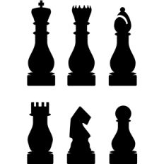 set of 6 chess pieces