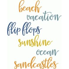 beach script words