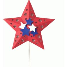 patriotic 3d star decor