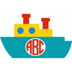 cute ship monogram