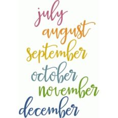 months script words july-december