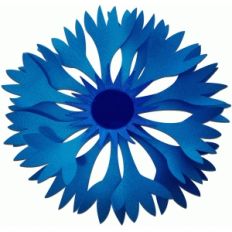 3d blue flower