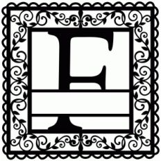 wrought iron vine initial f