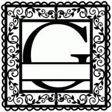 wrought iron vine initial g
