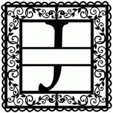 wrought iron vine initial j