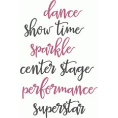 dance script words